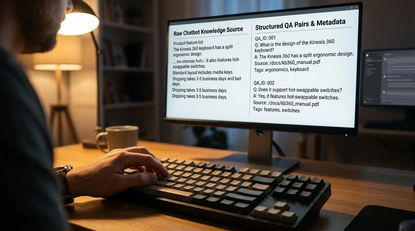 Chatbot bilgi tabanı yapılandırma standartları ve SSS optimizasyonu