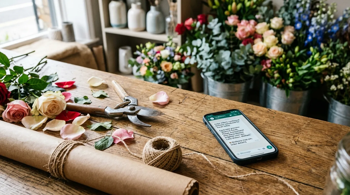 Çiçekçiler İçin WhatsApp Sipariş ve Özel Gün Hatırlatma Otomasyonu