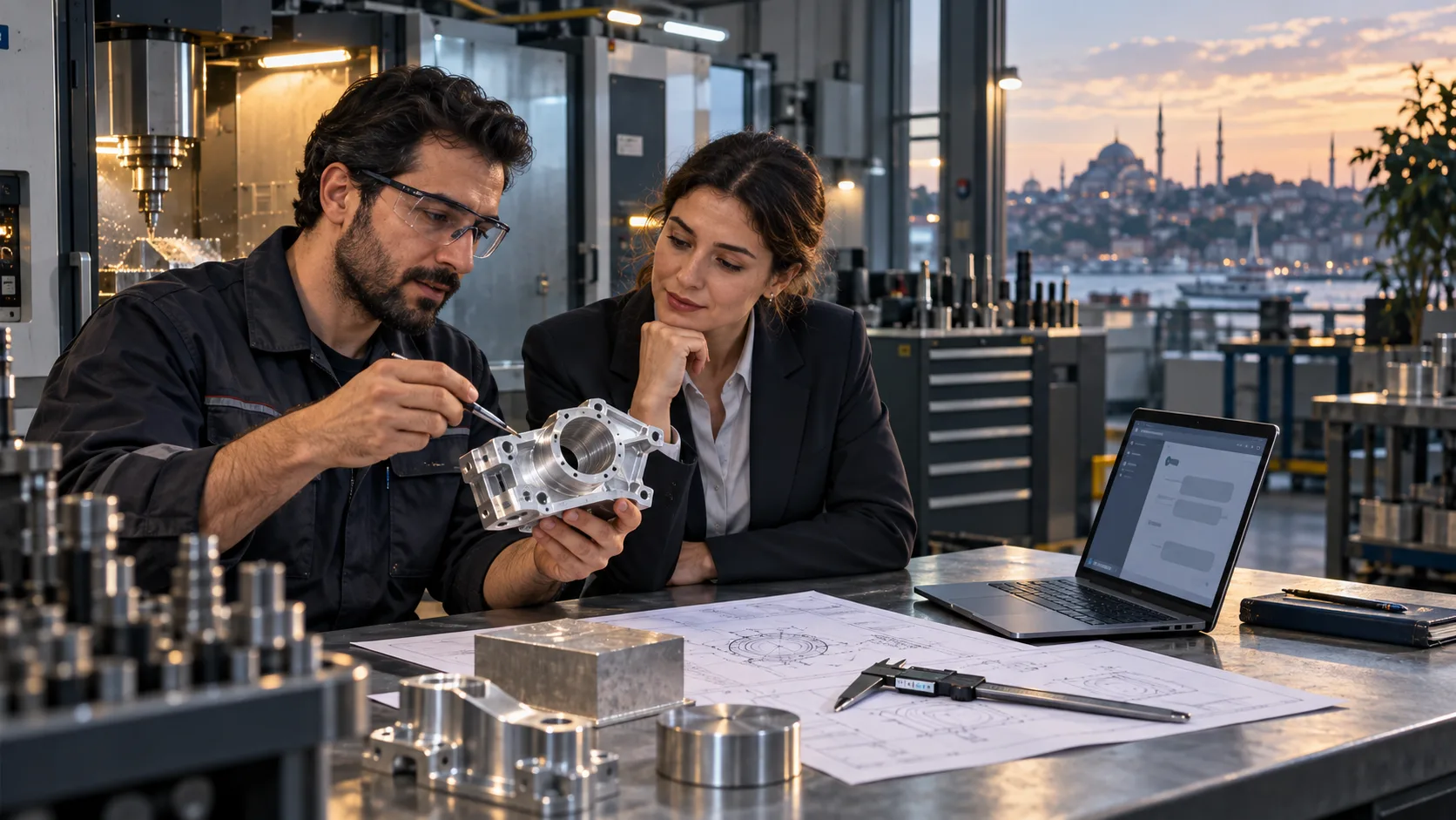 CNC Fason İmalatta Web Chat Teknik Teklif Brifi Akışı
