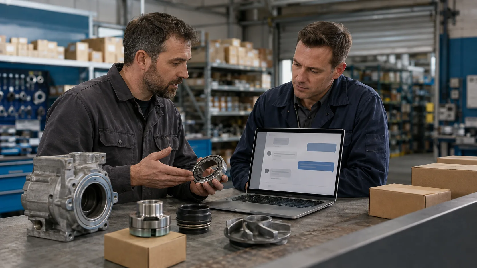 Web Chat Matching for Industrial Spare Parts Buyers