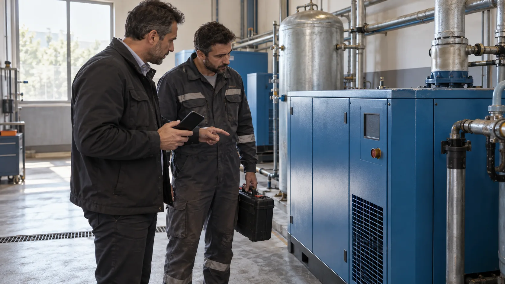 WhatsApp Maintenance Booking for Compressor Services