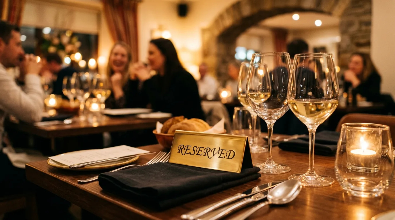 Restaurant table booking confirmation and automated waitlist release workflow diagram