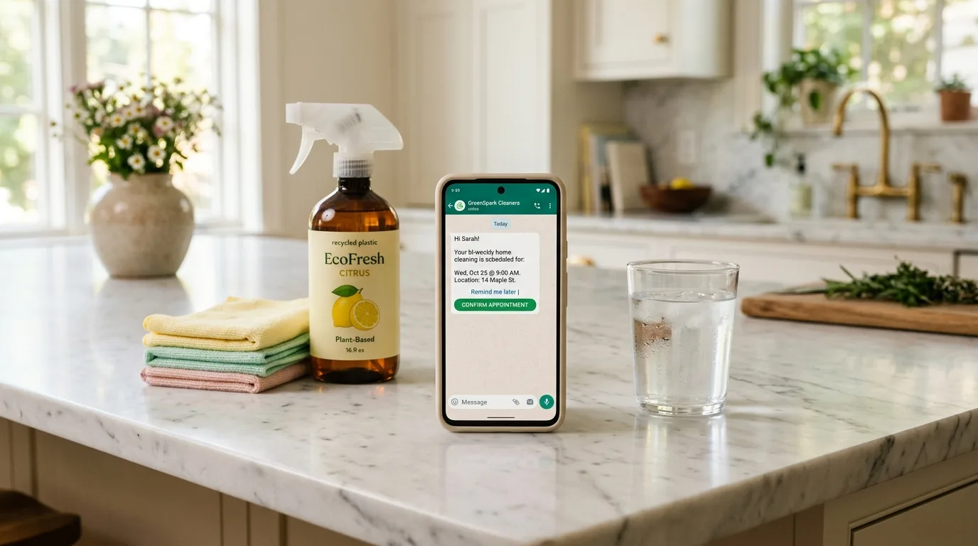 Temizlik Şirketleri İçin WhatsApp Randevu ve Periyodik Hatırlatma Otomasyonu